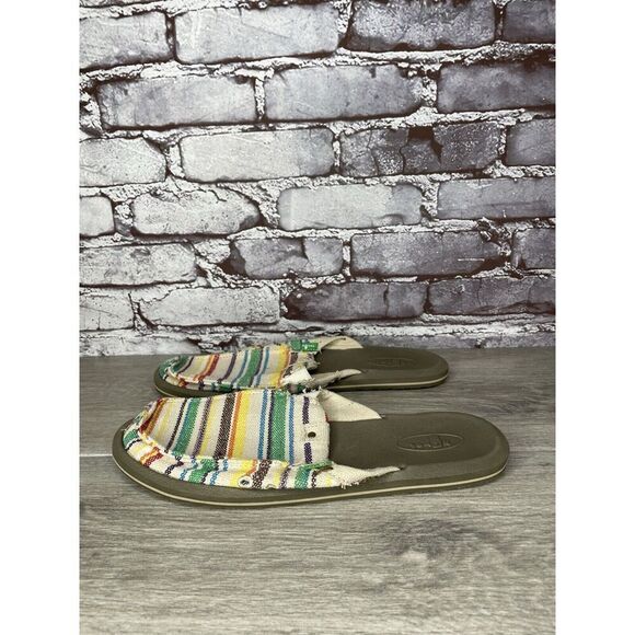 Sanuk You Got My Back Canvas Slip On Multicolor Mules Womens sz 10M US/41EU - Picture 9 of 16